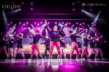 Performing on stage at Benidorm Palace on Time to Shine dance trip