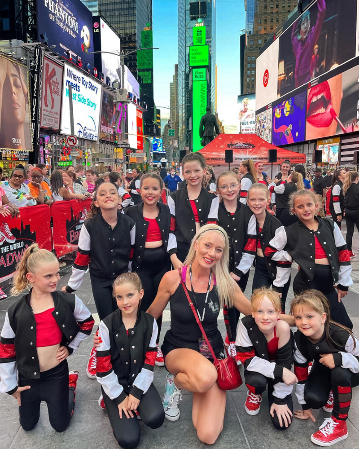 Dance troupe in Times Square New York