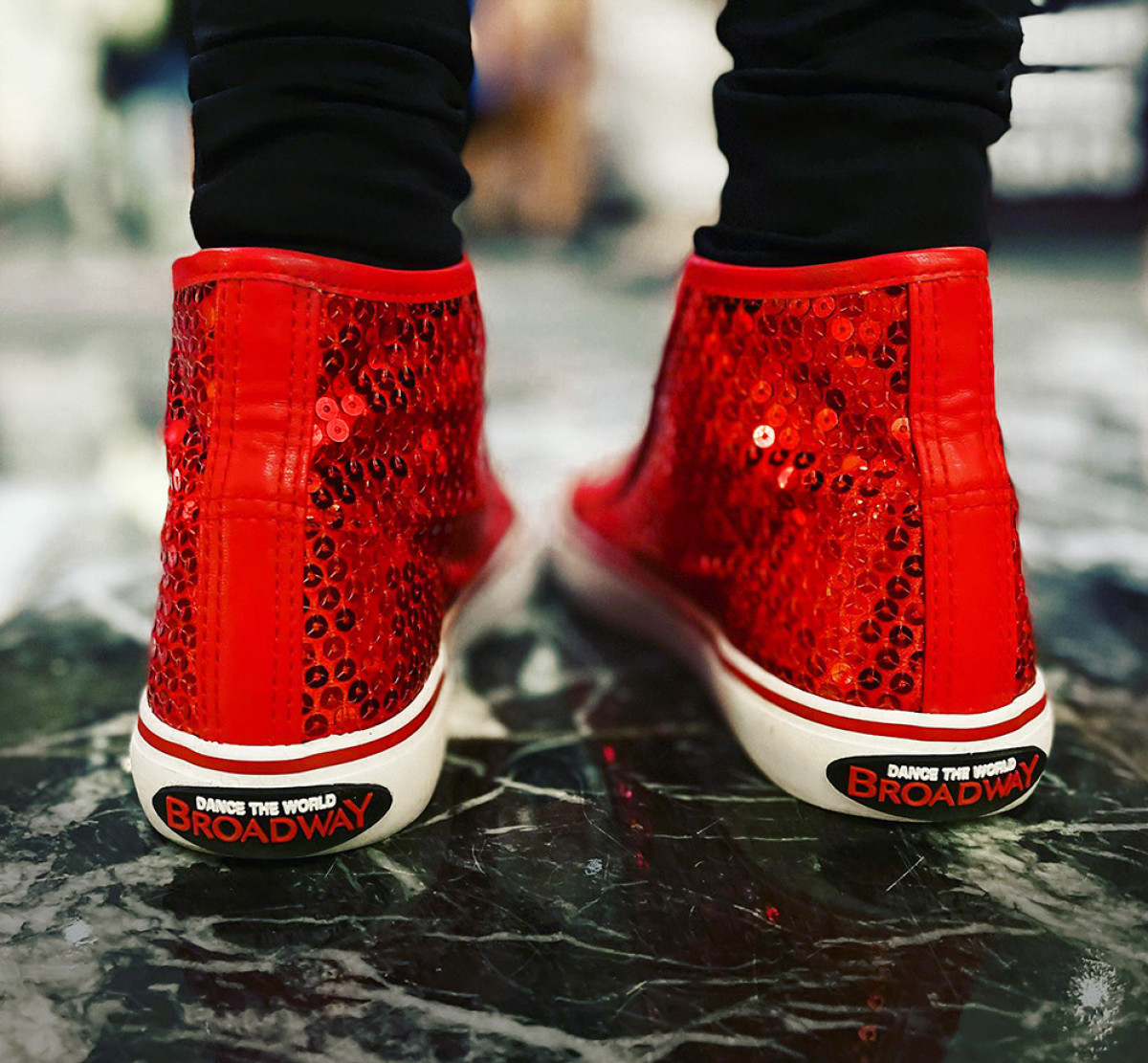 The famous ruby red dance the world sneakers